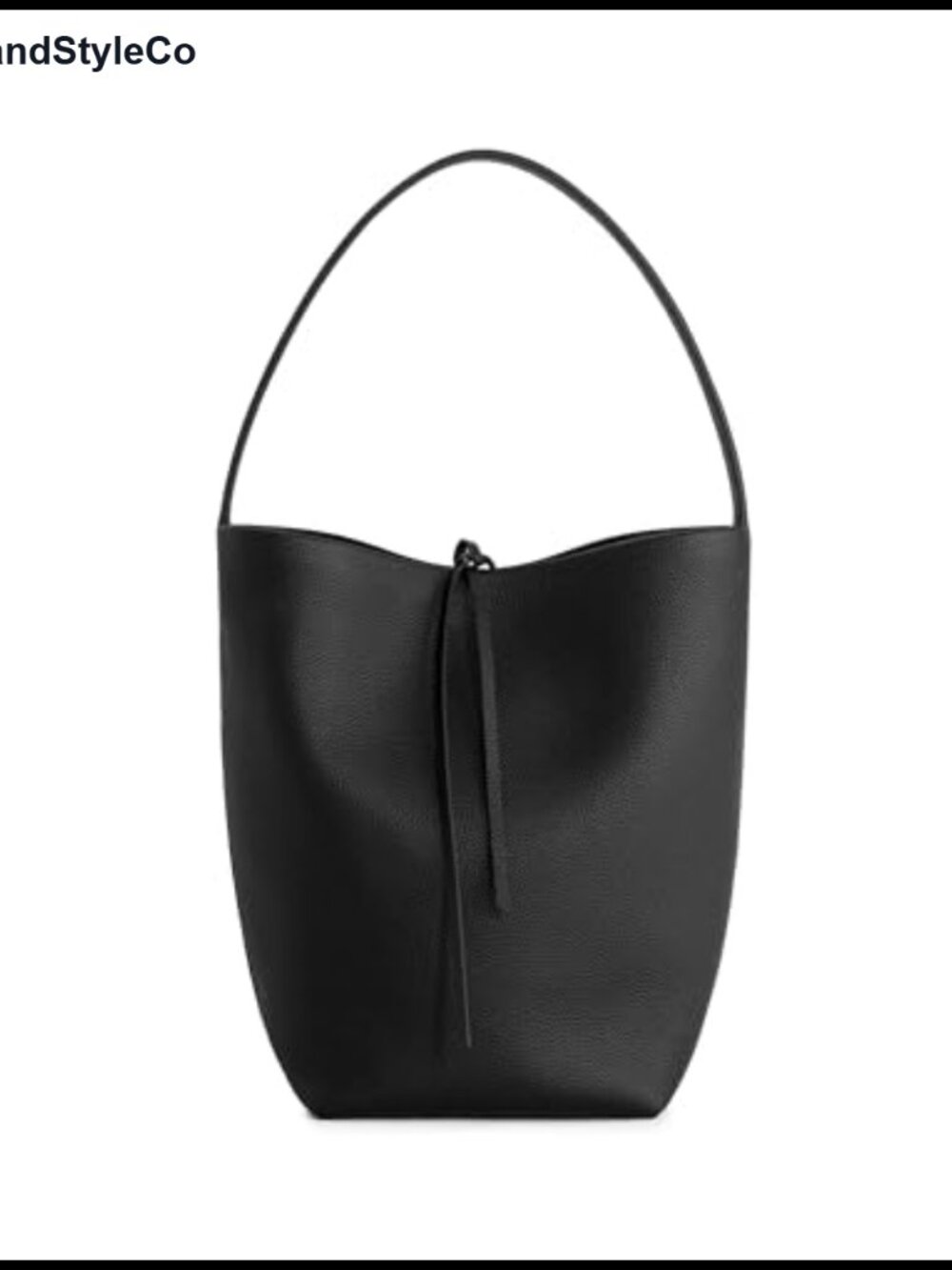Genuine Leather Bucket Bag Soft Pebbled Shoulder Handbag